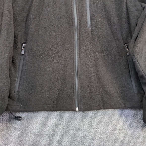 Squaw Valley Men's Zip Up Fleece Jacket Black Small Drawcord Hem Zipped Pockets - Picture 5 of 15